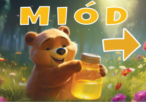 Tablica reklamowa XL średnia - Miód MIŚ