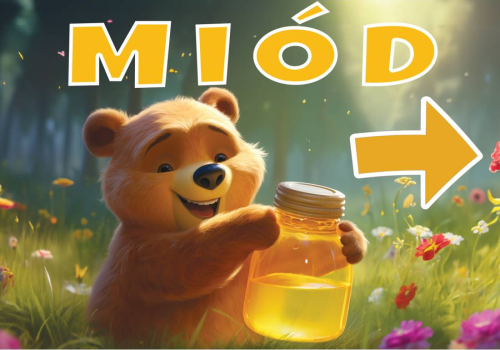 Tablica reklamowa XL średnia - Miód  MIŚ