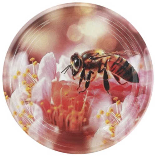 Nakrętka duża 82/6 - Pszczoła różowy kwiat