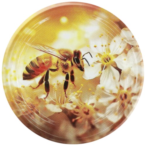 Nakrętka duża 82/6 - Pszczoła białe kwiaty