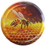Nakrętka duża 82/6 - Pszczoła miodna na plastrze 50 szt