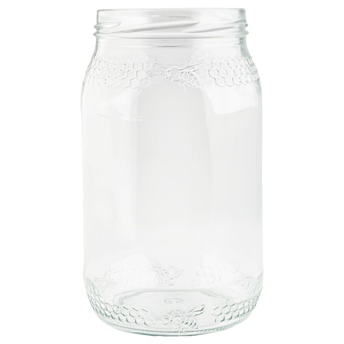 Słoik 900 ml z plastrem miodu i pszczołą