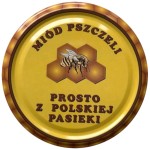 Nakrętka duża - Miód pszczeli obwódka plaster
