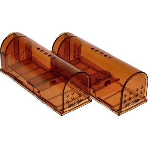 Pułapka na myszy – żywołapka, transparentna, 2 szt