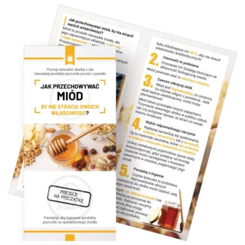 Ulotki JAK PRZECHOWYWAĆ MIÓD?