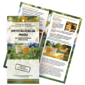 Ulotki KRYSTALIZACJA MIODU - 10 sztuk