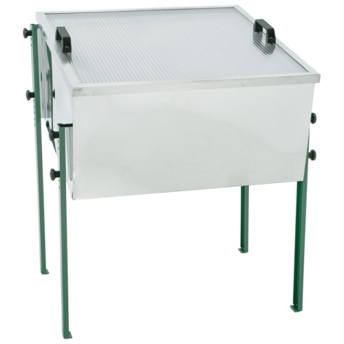 Topiarka nierdzewna słoneczna do wytopu wosku, 680 mm x 680mm, z nogami