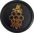 Nakrętka na słoik 82 mm - PSZCZOŁY czarny mat
