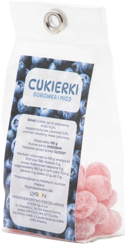 CUKIERKI borówkowo miodowe