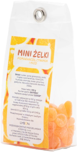MINI ŻELKI pomarańczowe z cynamonem i miodem 100g