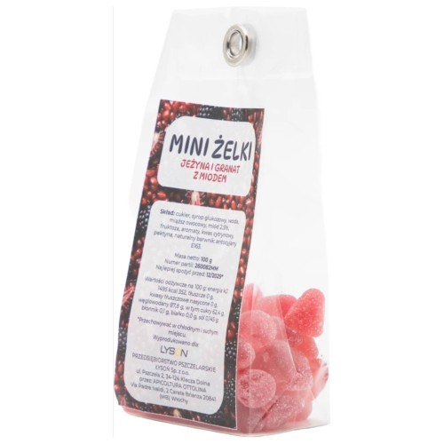 MINI ŻELKI jeżynowe z granatem i miodem 100g