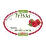 Etykieta - Miód malinowy korona