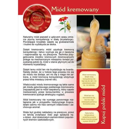 Broszurka informacyjna - Miód kremowany