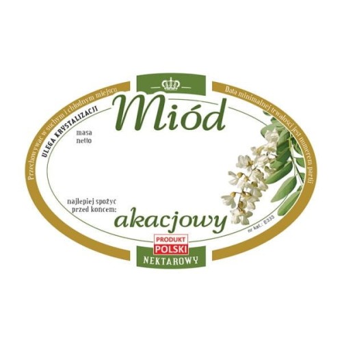 Etykiety na miód akacjowy