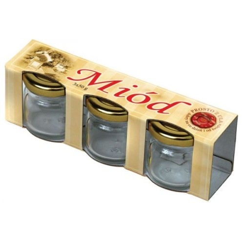 Pudełko na 3 słoiki 35 ml retro