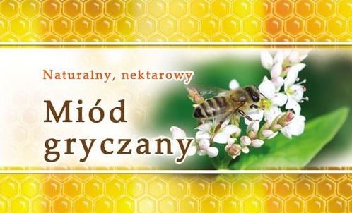 Etykiety mini na miód gryczany