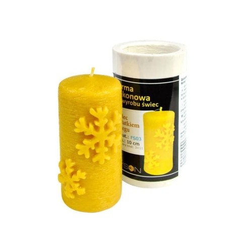 Forma silikonowa - Walec z płatkiem śniegu