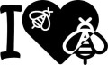Naklejka samochodowa I love NS-005