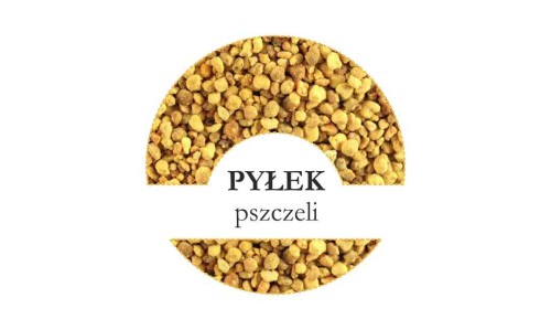 Etykiety Pyłek pszczeli 24szt - fi 4 cm