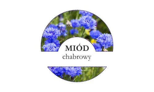 Etykiety miód chabrowy 24szt - fi 4 cm