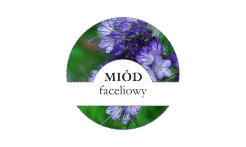 Etykiety miód faceliowy 24szt - fi 4 cm