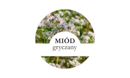 Etykiety miód gryczany 24szt - fi 4 cm