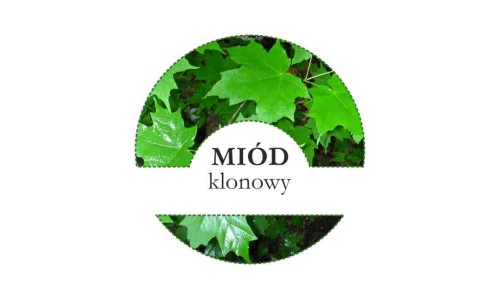 Etykiety miód klonowy 24szt - fi 4 cm