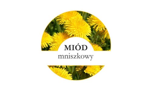 Etykiety miód mniszkowy 24szt - fi 4 cm