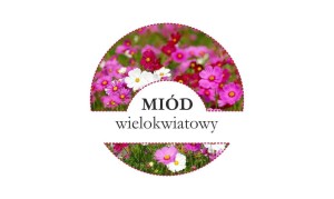 Etykiety miód wielokwiatowy 24szt - fi 4 cm - WZ1
