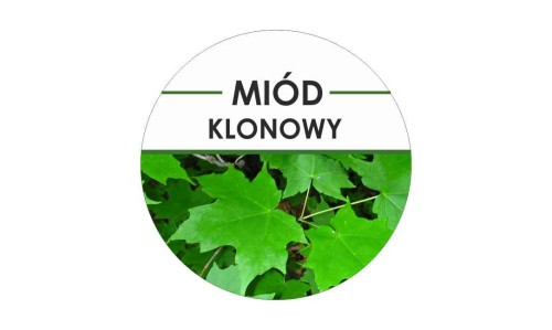 Etykiety miód klonowy 24szt - fi 4 cm