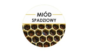 Etykiety miód spadziowy 24szt - fi 4 cm - WZ2