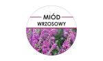Etykiety miód wrzosowy 24szt - fi 4 cm - WZ2