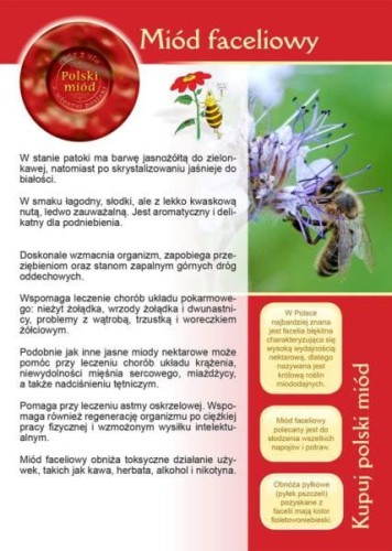 Broszurka informacyjna - Miód faceliowy