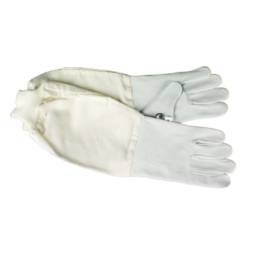 Rękawice skórzane ze ściągaczem