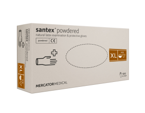Rękawice lateksowe pudrowane 100 szt