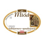 Etykieta - Miód nektarowo - spadziowy korona
