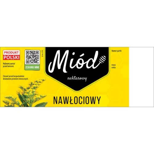 paczka duzych etykiet na miod nawlociowy 100szt wzor e192