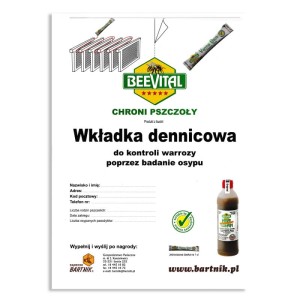 Wkładka dennicowa do kontroli osypu warrozy