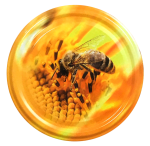 Nakrętka duża Pszczoła żółte tło