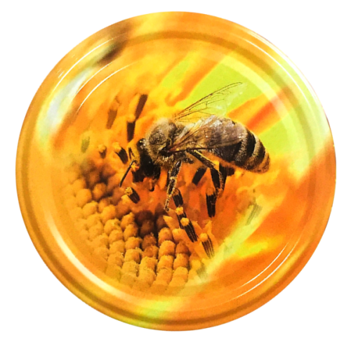 Nakrętka Pszczoła na żółtym tle