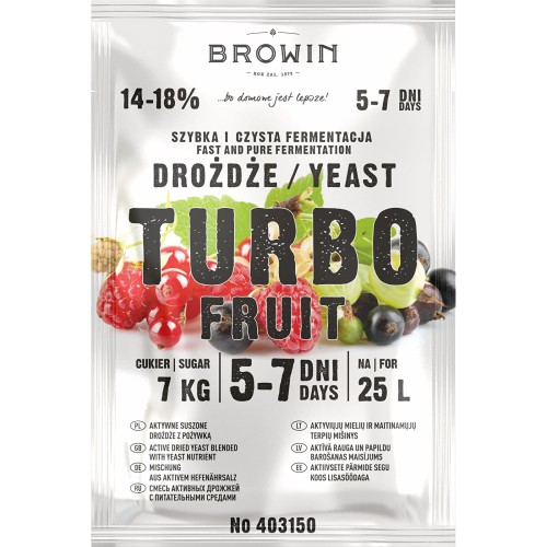 Drożdże winiarskie Turbo Fruit Browin
