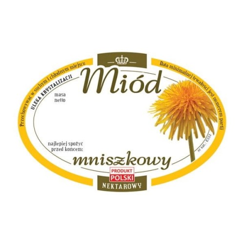 Etykiety na miód mniszkowy