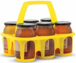 Transporter kobiałka na słoiki - żółta