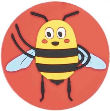 magnes pszczoła czerwony