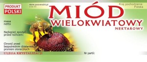 Etykieta na Miód wielokwiatowy