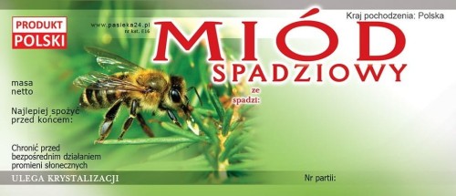 Etykieta na Miód spadziowy