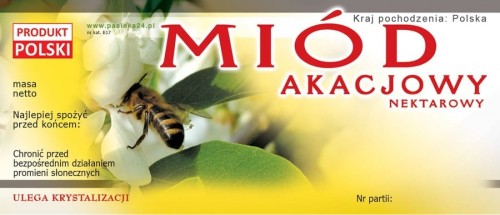 Etykiety - Miód akacjowy