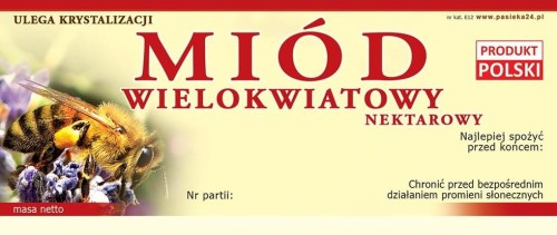 Etykiety na miód wielokwiatowy