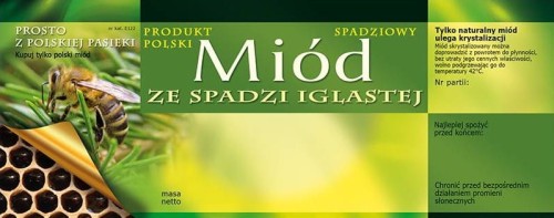 ETYKIETY MIÓD ZE SPADZI IGLASTEJ