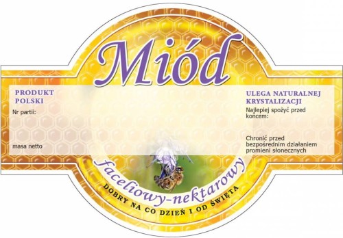 Etykieta - Miód faceliowy